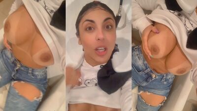 Aninha Lopes Privacy nua mostrando os peitos grandes no salão