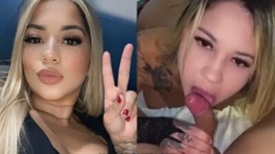 Rafaela Guimarães pagando boquete e tomando gozada na boquinha
