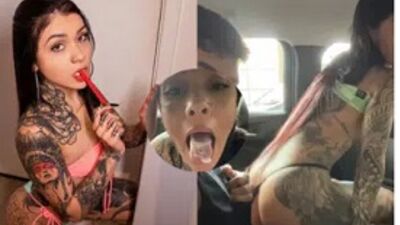 Thayna Crispim pelada e gostosa gemendo na rola do macho dentro do carro