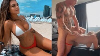 Mariana Falconiere gozando na rola com rabo empinado na cama