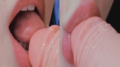 Puu Girl novinha asiática chupando pau de borracha bem safada
