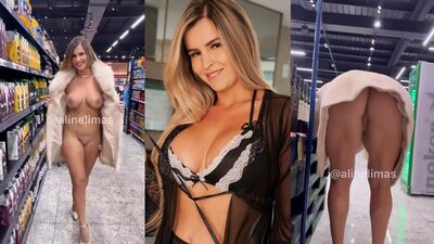 Aline Limas caiu na net peladinha dentro do mercado