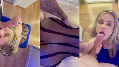 Porno novinhas loira blogueira pagando boquete e cavalgando na pica sem camisinha