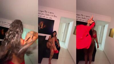 Rosiane Pinheiro pelada com rabo gigante empinado no privacy
