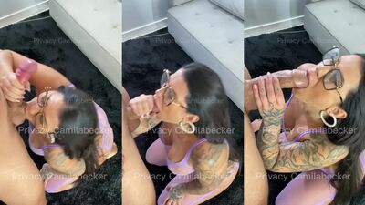Camila Becker mamando pirocudo ganhando toda porra na boca