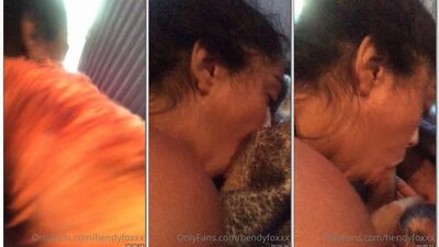 Hendy Foxxx fazendo um boquete molhado para seu macho no ônibus