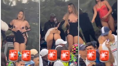Mc Pipokinha rebolando bunda gostosa aovivo em seu show de putaria