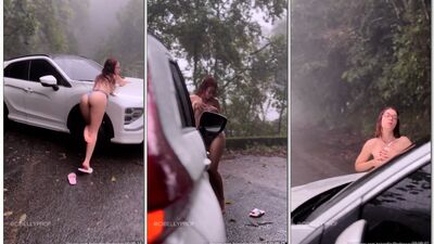 Cibelly Ferreira professora gostosa empinando a bunda grande na chuva
