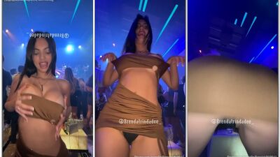 Brenda Trindade bêbada mostrando os peitos na balada de funk