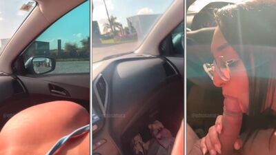 Edna Samara pagando boquete guloso pro motorista do uber