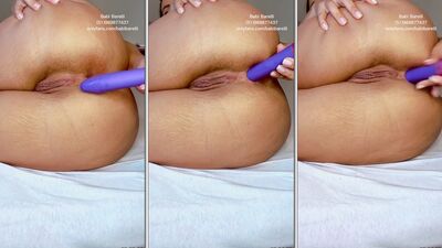 Babi Barelli enfiando vibrador no seu cuzinho lindo gostoso