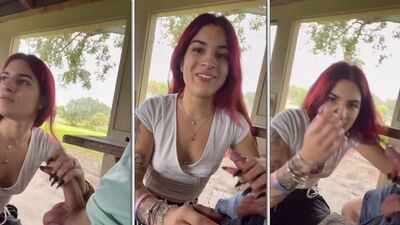 Engolindo porra do padrasto safado em vídeo de incesto