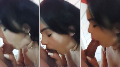 Pornô oral Paulinha Cordeiro cheia de tesão chupando a piroca dura do macho