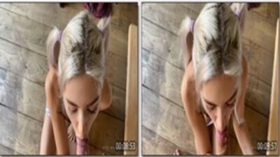 Eva Elfie satisfaz seu puto mamando a piroca dando a bucetinha de quatro gemendo feito uma puta