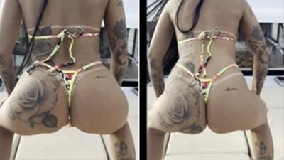 Mc Mirella dançando safada com calcinha socada no cuzinho guloso