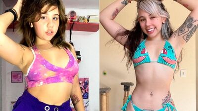 Kinechan toda peladinha se exibindo querendo fuder gostoso