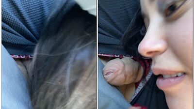 Marisol pagando boquete na pica grande do marmanjo em publico