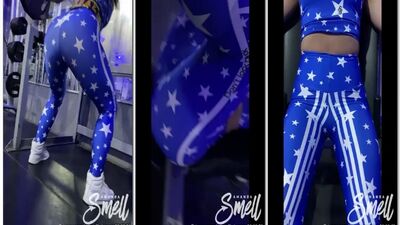 Amanda Smell gostosa filmando sua bunda na legging de rabo grande
