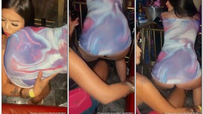 Dudolandia de vestidinho bem sexy e sem calcinha mostrando todo seu corpinho na balada