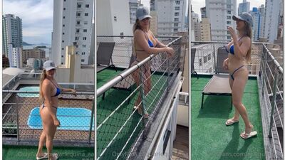 Arlequinaa brasileira fogosa toda tesuda ficando peladinha no topo do hotel palace