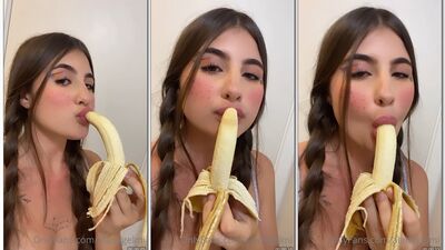 alana gelmi nudes garganta profunda engolindo a banana fazendo cara de safada