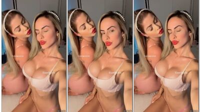 Nanda Cassuriaga se exibindo com sua amiga gostosa Vitoria Grojahann