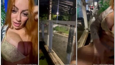 Jessica Patez ruivinha toda deliciosa tocando siririca na varanda se exibindo para os vizinhos