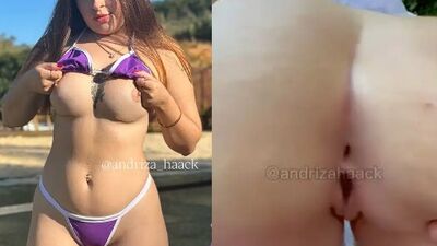 Andriza Haack branquinha rabuda tomando pirocada na bucetinha no meio do mato ficando toda arrombada