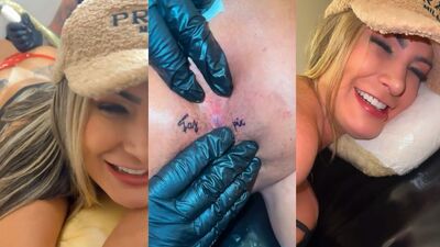Andressa Urach puta maravilhosa fazendo uma tatuagem no cu