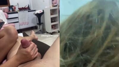 Evy Vieira batendo punheta e pagando boquete amador