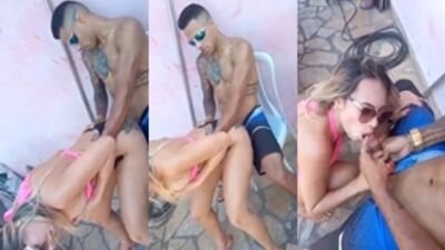 Loira amadora gostosa transando no churrasco de domingo