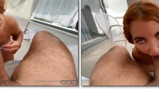 Penny Petite nua no banheiro caindo de boca no pau grande