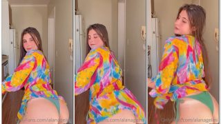 Alana Gelmi rebolando gostoso com calcinha socada na bunda