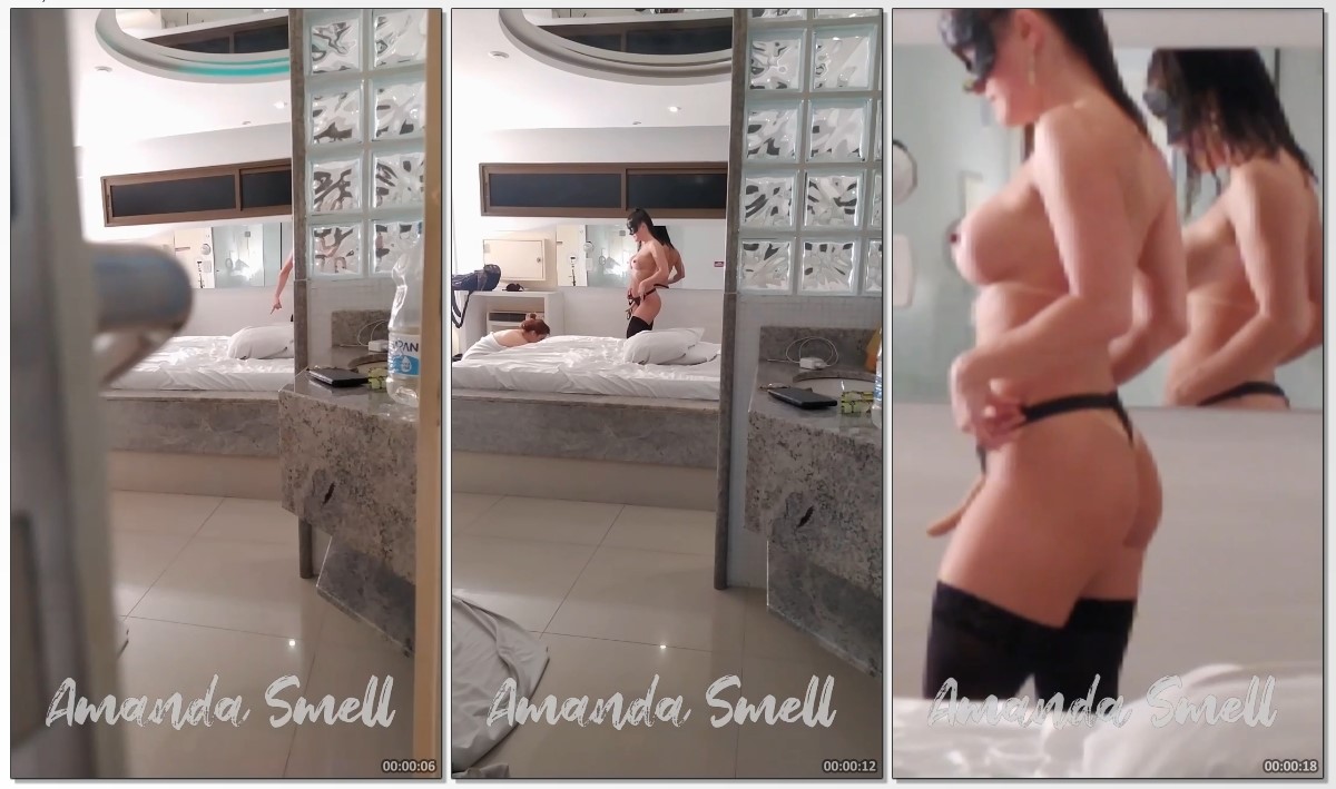 Amanda Smell porno lésbico com ruivinha safada no motel