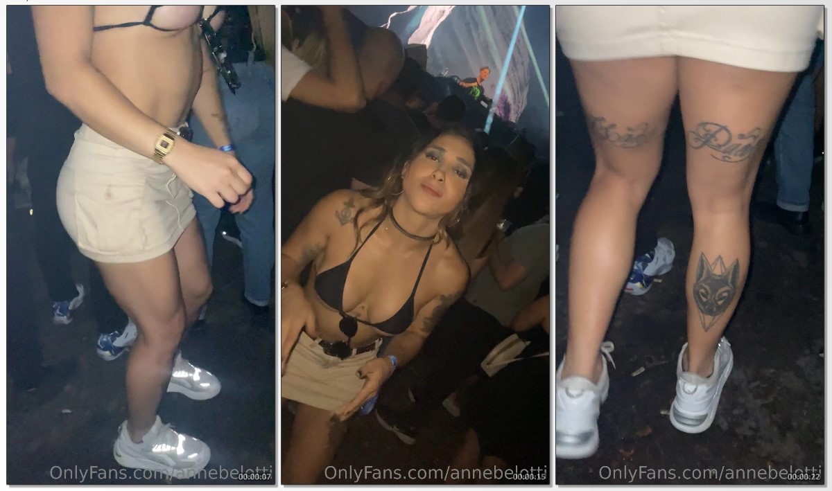 Anne Belotti putinha deliciosa toda ninfeta mostrando os mamilos na balada