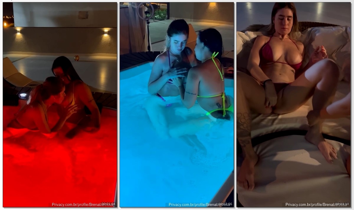Brena Barbosa fodendo com a loira Debora Peixoto na banheira do motel