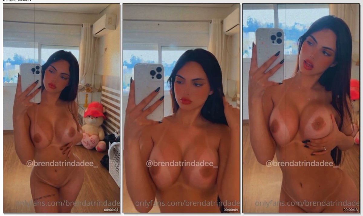 Brenda Trindade morena toda deliciosa famosa nua toda pelada na frente do espelho