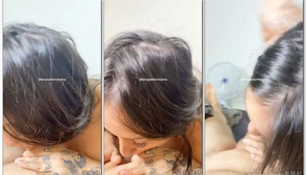 Bruna Fermiano pagando boquete guloso engolindo o cacete até o talo