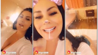 Bruna Ferraz morena deliciosa de quatro com calcinha socada no cu