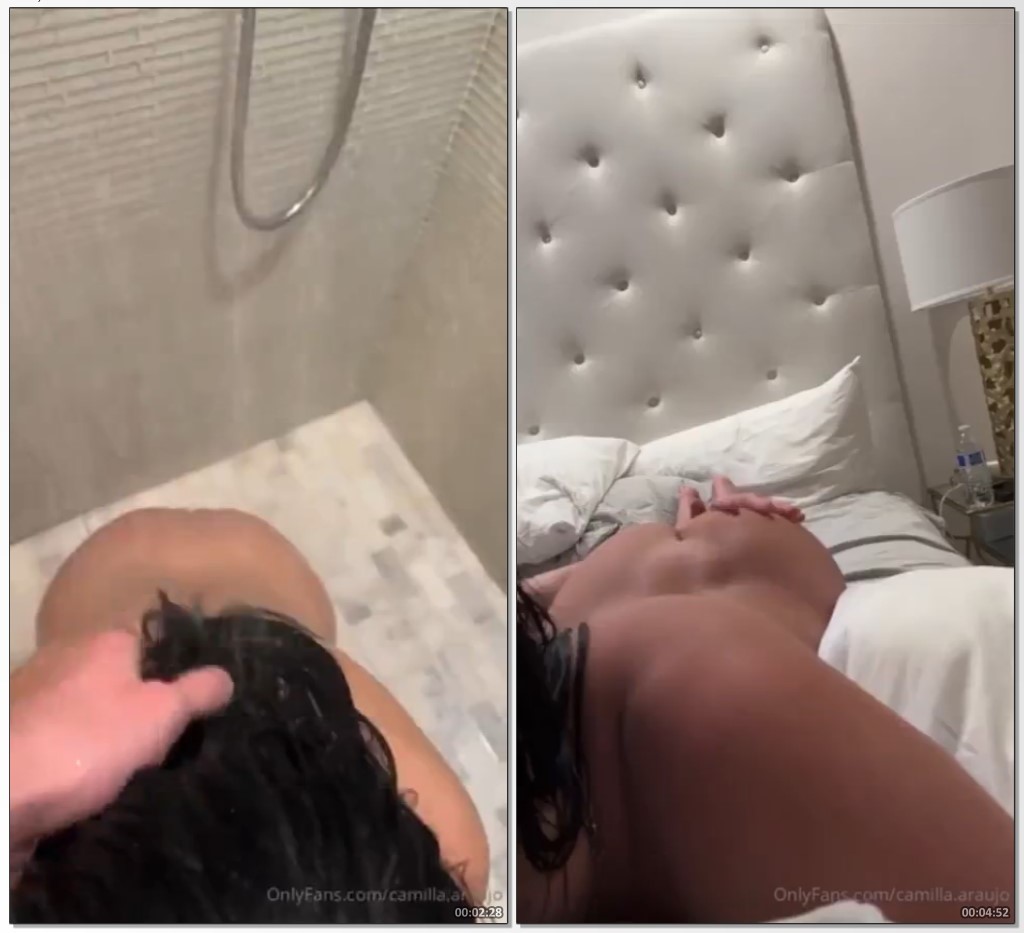 Camila Araújo morena rabuda dando tudo de si mamando a piroca grossa do seu macho