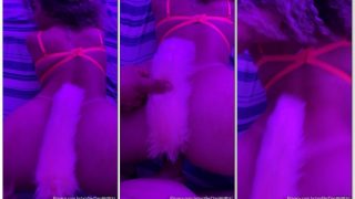 Dani Motta transando sem camisinha com plug anal de rabinho no cu