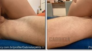 Gabriela Petry ninfetinha safada montando por cima da pica com a bucetinha melada