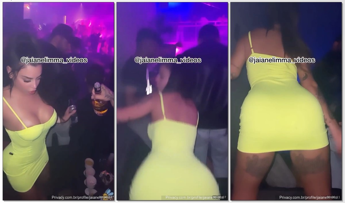 Jaiane Limma dançando funk sem calcinha na balada