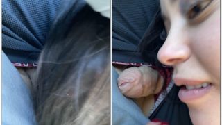 Marisol pagando boquete na pica grande do marmanjo em publico