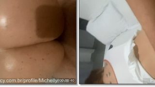 Michelly Ruiva rabuda gostosa sem calcinha exibindo o rabão gostoso