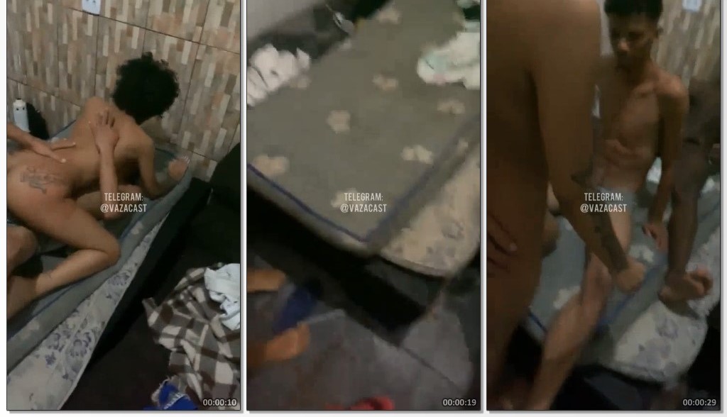 Pretinha Milla negrinha gostosa transando na cama com um novinho pauzudo de sorte