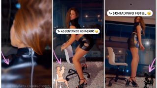 Red Hot putinha ruivinha super gostosa ensinando com aula pratica a como foder em cima da cadeira