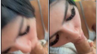 ThaissaFit do Privacy mamando a cabecinha vermelhinha da pica do seu puto