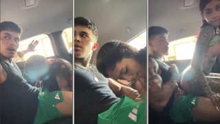 Thayná Crispim transando com uber Vitinho Prado em sexo quente no carro