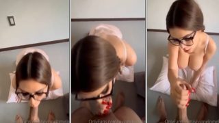 Viviane Lomelin moreninha safada e gulosa chupando rola grande e grossa do negão